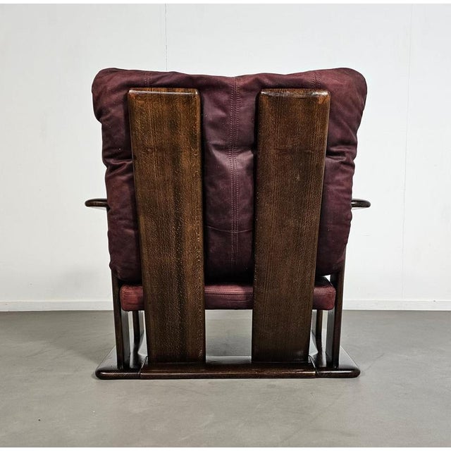 Brutalist Upholstered Wood Armchair, 1960s For Sale - Image 17 of 18