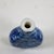 Stone Vintage Blue and White Floral Chinese Snuff Bottle With Green Stone Top For Sale - Image 7 of 8