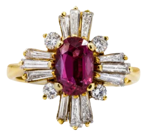 Late 20th Century 18k Ruby Ring, Size 5
