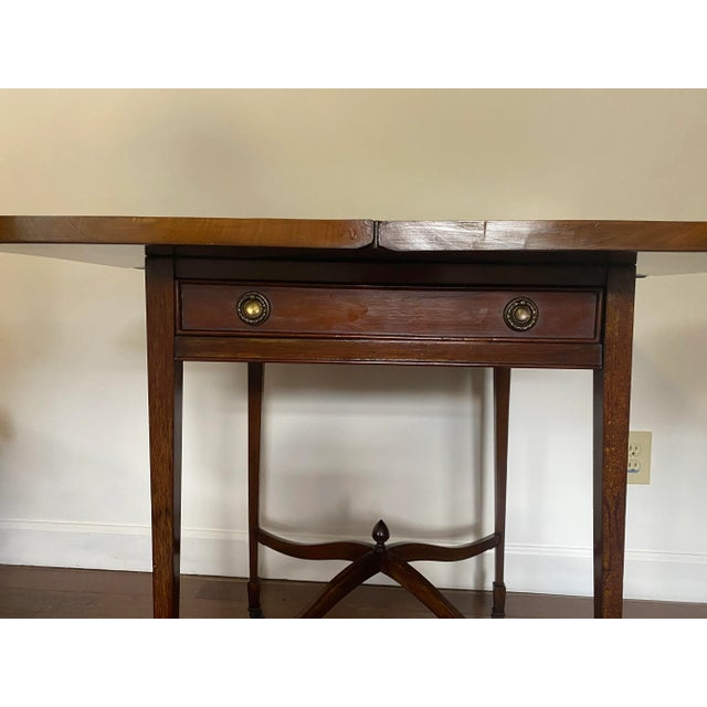 Antique Edwardian English Mahogany Envelope Game Table For Sale - Image 10 of 13