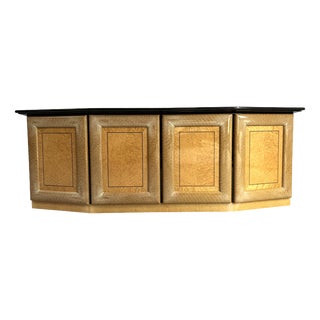 Vintage Burl Wood Credenza, 1980s For Sale