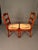 Late 20th Century Country French Style Cabriole Leg Ladder Back Side Chairs, Pair For Sale - Image 4 of 10