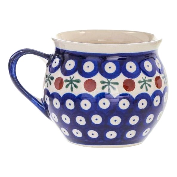 320 Ml Barrel-Like Ceramic Mugs from Zakłady Ceramiczne Bolesławiec, Set of 4 For Sale