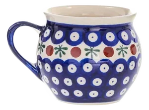 320 Ml Barrel-Like Ceramic Mugs from Zakłady Ceramiczne Bolesławiec, Set of 4