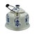 Shabby Chic Vintage Blue & White Hand Painted Ceramic Tea Kettle For Sale - Image 3 of 4