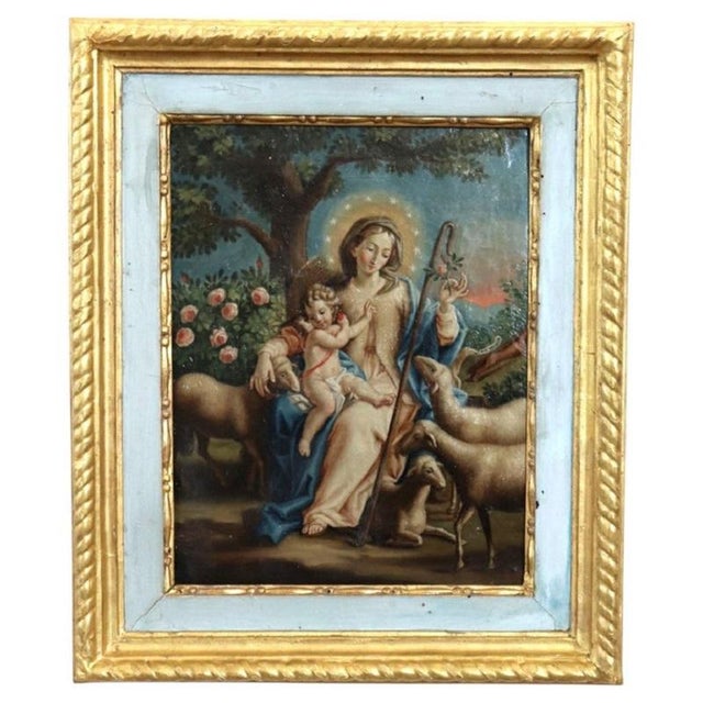 Raphael Fogliardi, Mary the Shepherdess, 1795, Oil Painting on Canvas For Sale - Image 15 of 15