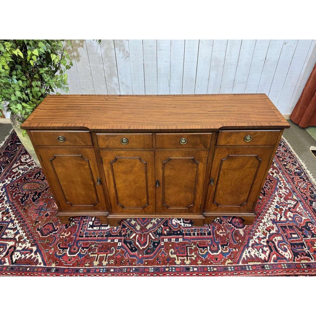 Vintage English Four-Door Mahogany Sideboard, 1950s For Sale - Image 18 of 18