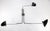 Black Three Rotating Straight Arms Wall Lamp by Serge Mouille For Sale - Image 3 of 12