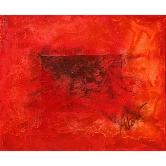 Artemio Ceresa, Scorci d'Infinito Red Border n.2, Mixed Media, 2023 For Sale