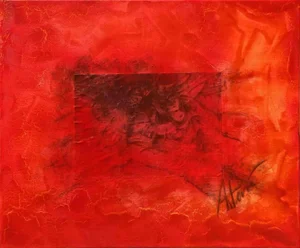 Artemio Ceresa, Scorci d'Infinito Red Border n.2, Mixed Media, 2023