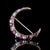 Antique Victorian 18 Karat Gold Crescent Brooch with Ruby and Diamond, 1880s For Sale - Image 6 of 18