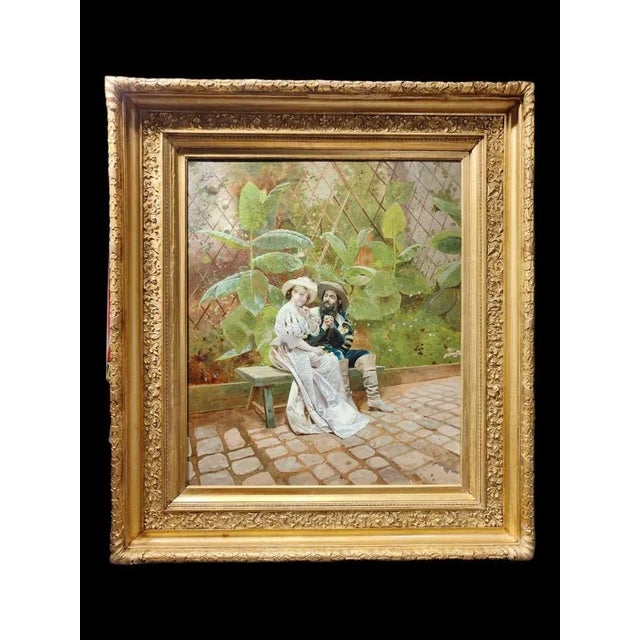 Giovanni Battista Filosa, Figures, 19th Century, Oil on Canvas For Sale - Image 5 of 13