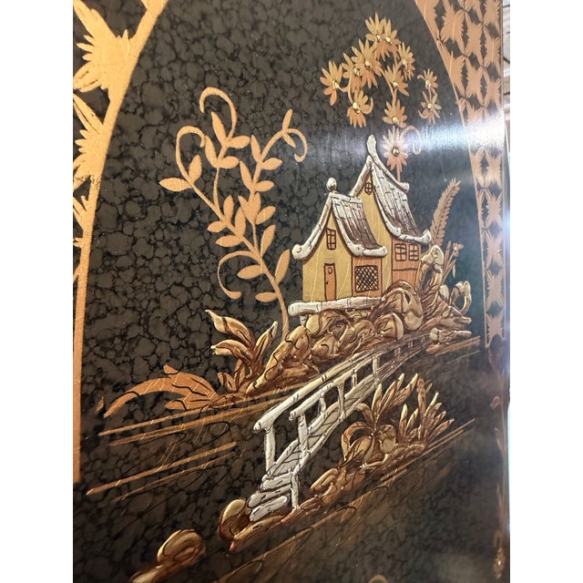 Chinoiserie 1960’s John Widdicomb Bonnet Top Chinoiserie Cabinets, a Pair For Sale - Image 3 of 12