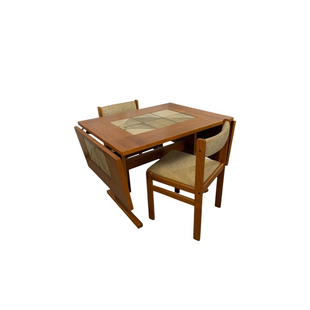 Mid-Century Modern Danish Teak 4-Seater Dining Table & Chairs from Gangso Mobler, 1970, Set of 5 For Sale - Image 4 of 15