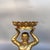Bronze Vintage Pair of Gilt Bronze Kneeling Figure Candlesticks - Buddhist Altar Lamps For Sale - Image 8 of 9