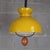 Vintage Murano Glass Pendant in Glossy White and Yellow with Wood, 1970s For Sale - Image 4 of 12