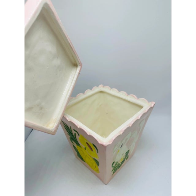 1960s Palm Beach Style Vintage Ceramic Cookie Jar For Sale - Image 5 of 9