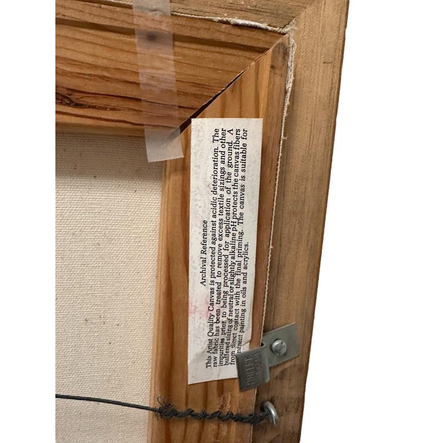 Late 20th Century "Big Reds" by Toni Conway - Red Geranium Still Life Oil Painting For Sale - Image 11 of 11