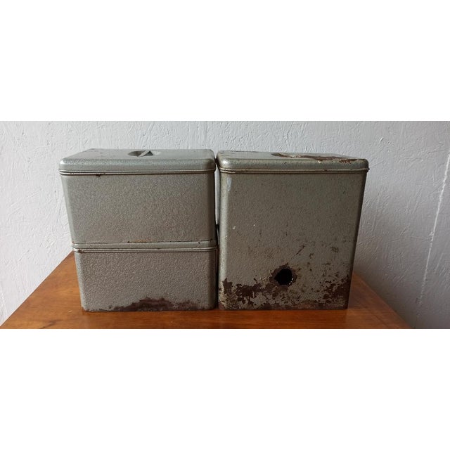 Vintage Metal Pharmacy Containers, 1950s, Set of 3 For Sale - Image 9 of 16