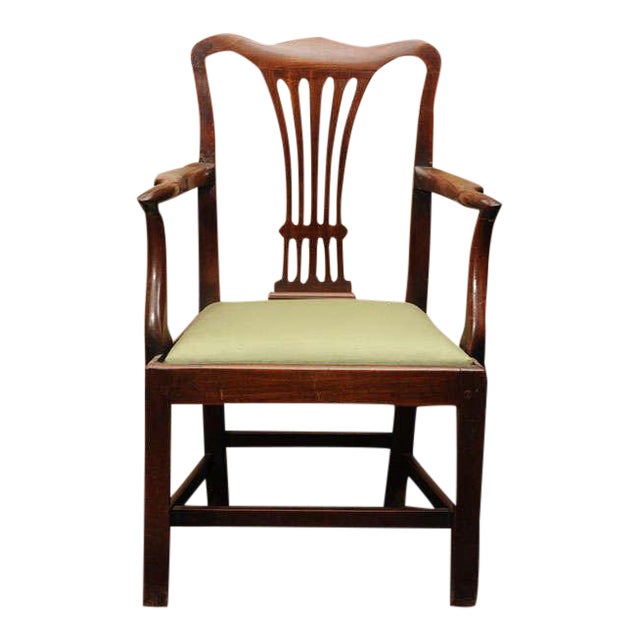 Early 18th Century Vintage Georgian Mahogany Armchair For Sale