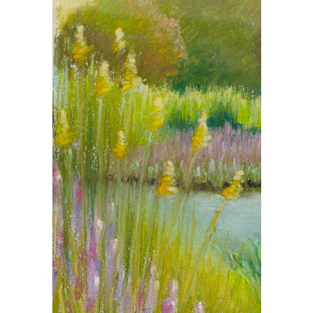 2000 - 2009 Andrea M. Tama Tranquility Signed Oil Pastel Contemporary Impressionism Framed For Sale - Image 5 of 8