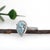 2.18cts Pear Aquamarine With Diamond Halo Ring in Solid 14k White Gold, Size 6.75 For Sale - Image 4 of 7