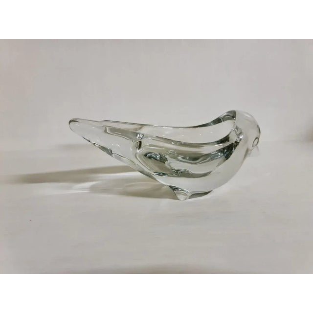 1960s Crystal Glass Bird Bowl for Art Vannes, 1960s For Sale - Image 5 of 11