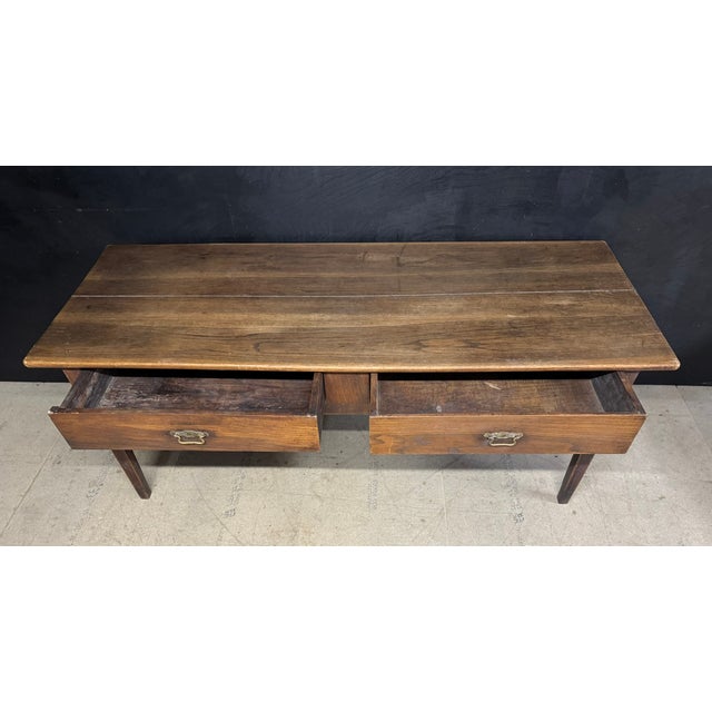 Brown Antique French Console Table in Chestnut, 1800 For Sale - Image 8 of 18