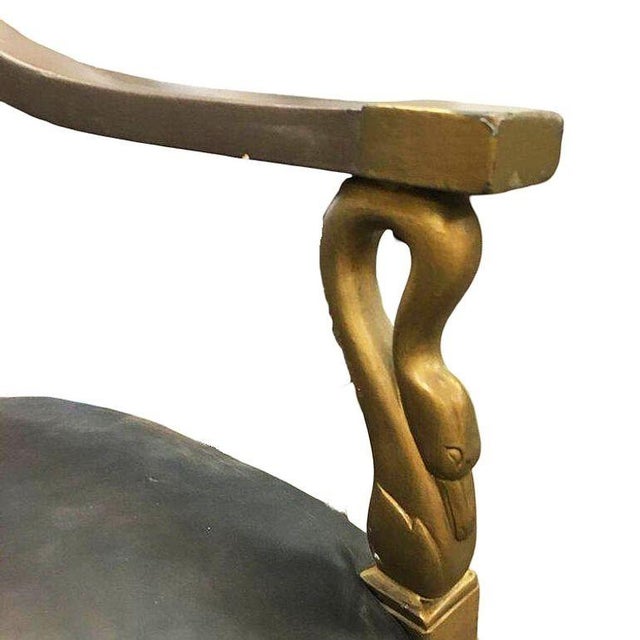 Gray 1934 Cleopatra Prop Egyptian Throne Chair Used by Claudette Colbert For Sale - Image 8 of 8