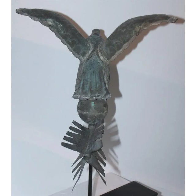 Black 19thc Eagle Full Body Weathervane on Stand For Sale - Image 8 of 11