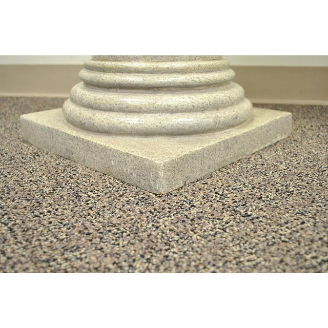 Pair of 40" Faux Concrete Fiberglass Column Pedestals Sculpture Plant