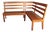 Alpine Corner Bench in Oak with Christian Symbolism, 1930s, Set of 2 For Sale