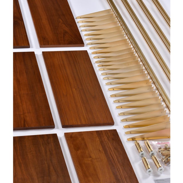 1960s Tension Pole Free Standing Rose Gold Aluminum Omni Wall Unit by George Nelson For Sale - Image 5 of 15