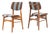 Mid-Century Modern Dining Room Chairs in Beech and Corduroy, 1950s, Set of 2 For Sale