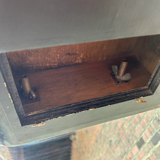 Green Post Modern Tessellated Marble Console Table With Glass Legs For Sale - Image 8 of 12