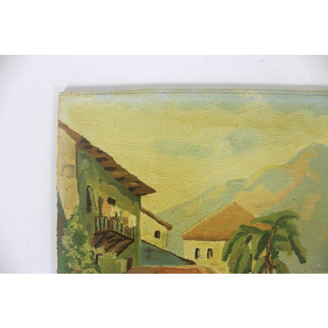 1960s Signed Vintage Painting, Marina Sailboats, Mid-Century Nautical Art Fishing Boat For Sale - Image 5 of 10
