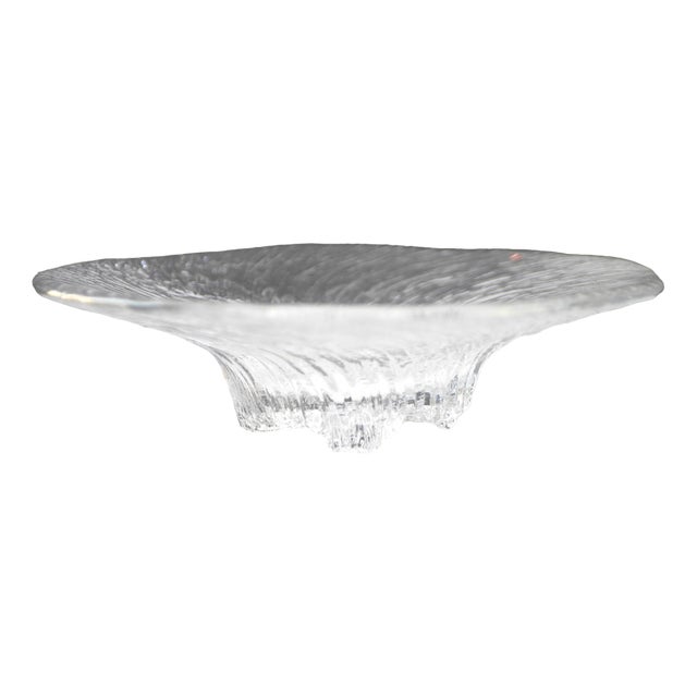 Finnish Art Glass Avanti Bowl by Tapio Wirkkala for Iittala, 1979 For Sale