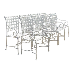 Vintage Brown Jordan Cast Aluminum “Florentine”:Dining Chairs - Set of 8