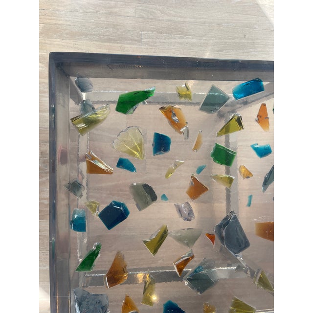 Mid-Century Modern 1970s French Resin and Chrome Side Tables, Pair For Sale - Image 3 of 9