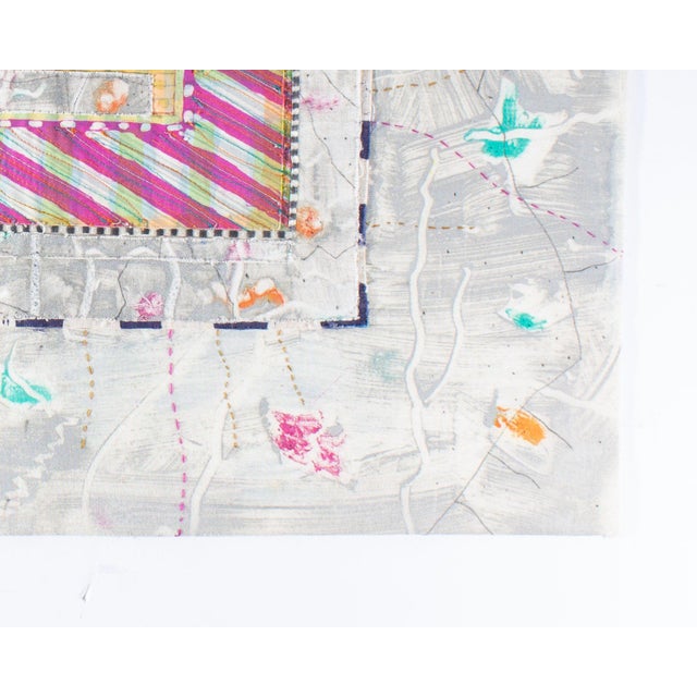 Late 20th Century “Awaken From the Dream” Monoprint and Textile Art by Marlene Mancini Frist For Sale - Image 5 of 8