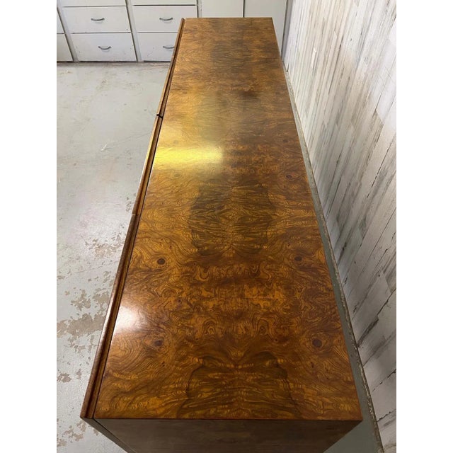 Thayer Coggin Milo Baughman for Thayer Coggin Burl Wood Credenza For Sale - Image 4 of 13