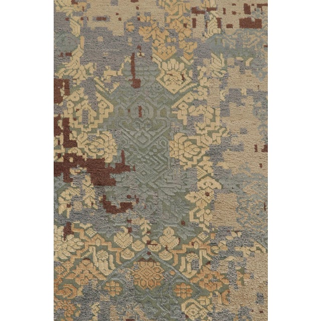 Rug & Kilim’s Abstract Runner in Brown, White and Blue Patterns For Sale In New York - Image 6 of 7