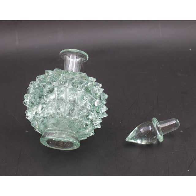 Glass 1940s Green Ercole Barovier Rostrato Murano Style Glass Vase for Barovier & Toso For Sale - Image 7 of 10