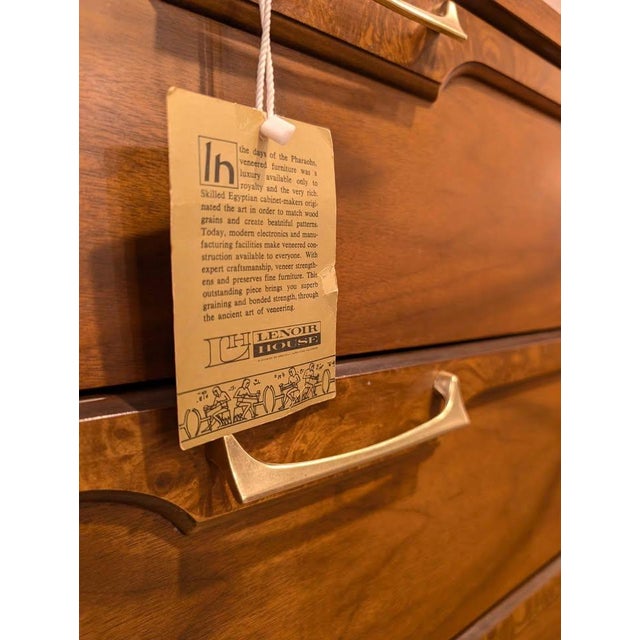 1970s American Walnut 9 Drawer Lowboy Dresser by Broyhill Lenoir For Sale - Image 9 of 9