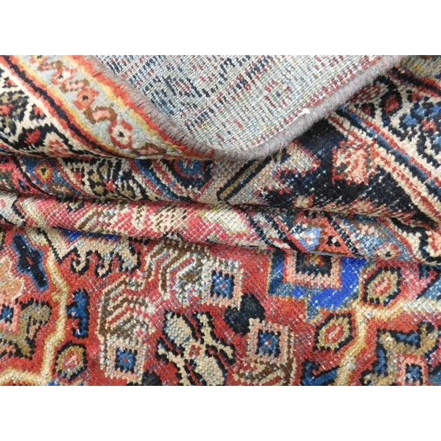 Red Antique Persian Mahal Rug. 9'6"x 13' For Sale - Image 8 of 18
