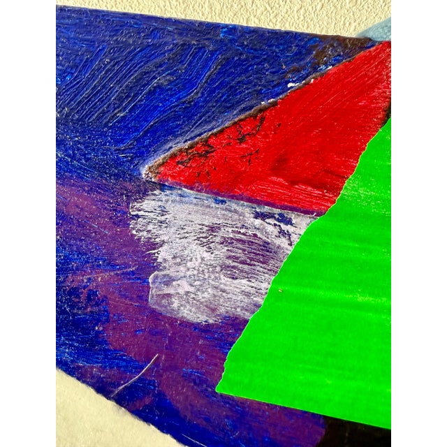 Alexander Liberman, Large Modernist Alexander Liberman Contemporary Mixed Media Painting Svet III, 1984 For Sale - Image 9 of 13