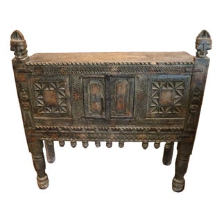 Indian Antique Hardwood Damchiya (Storage Cabinet or Hope Chest) For Sale