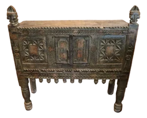 Indian Antique Hardwood Damchiya (Storage Cabinet or Hope Chest)