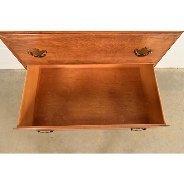 Wood Chippendale Solid Maple Highboy Dresser by Kling, Circa 1960s For Sale - Image 7 of 13