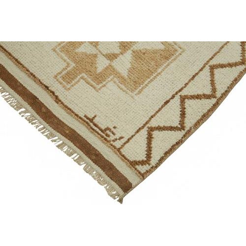 Beige Bohemian Runner Rug For Sale - Image 4 of 7